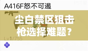尘白禁区狙击枪选择难题？全面解析狙击枪抽取攻略大揭秘！