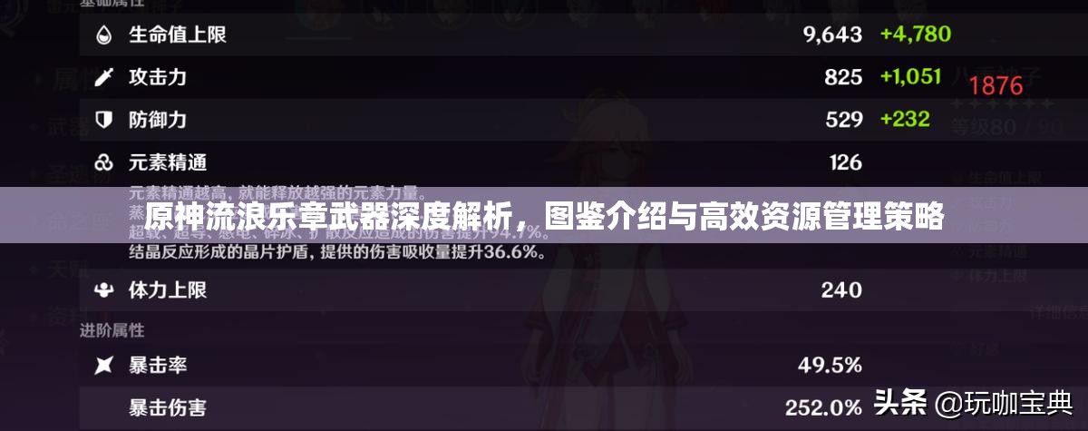 原神流浪乐章武器深度解析，图鉴介绍与高效资源管理策略
