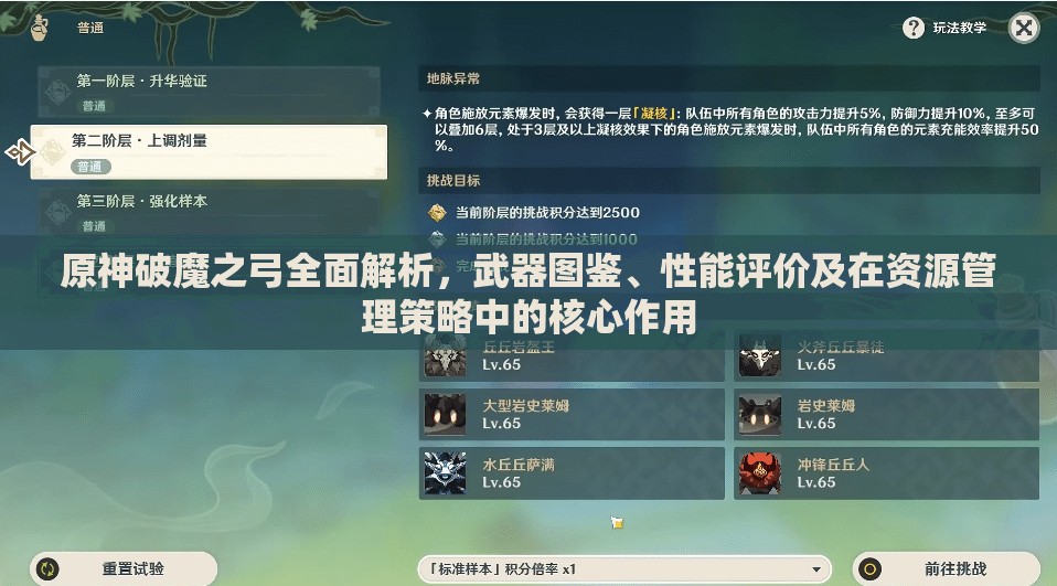 原神破魔之弓全面解析，武器图鉴、性能评价及在资源管理策略中的核心作用