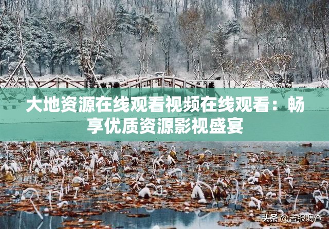 大地资源在线观看视频在线观看：畅享优质资源影视盛宴
