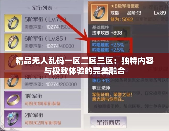 精品无人乱码一区二区三区：独特内容与极致体验的完美融合