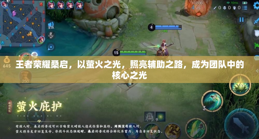 王者荣耀桑启，以萤火之光，照亮辅助之路，成为团队中的核心之光