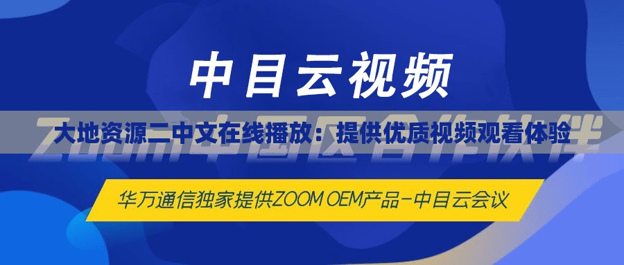 大地资源二中文在线播放：提供优质视频观看体验