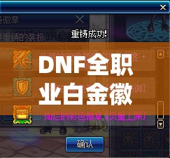 DNF全职业白金徽章精选攻略，解锁并最大化你的角色战斗潜能