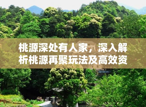桃源深处有人家，深入解析桃源再聚玩法及高效资源管理策略