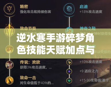 逆水寒手游碎梦角色技能天赋加点与连招搭配全攻略