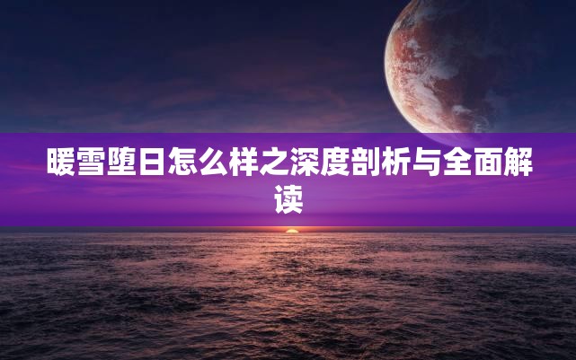 暖雪堕日怎么样之深度剖析与全面解读