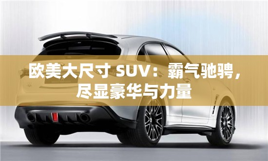 欧美大尺寸 SUV：霸气驰骋，尽显豪华与力量