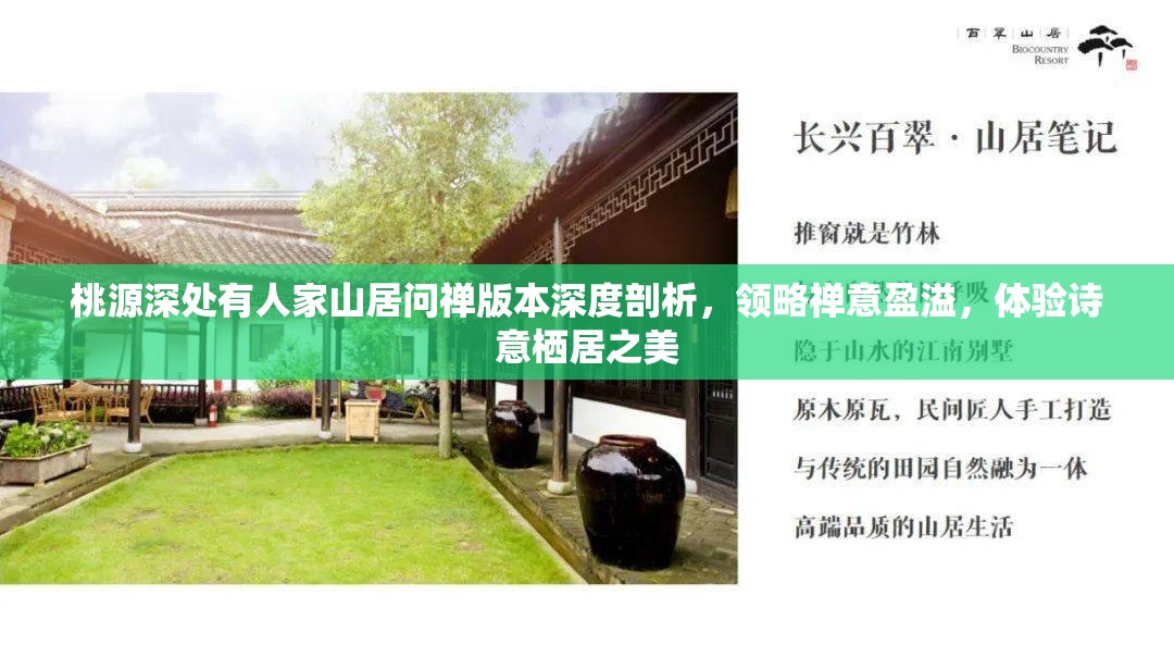桃源深处有人家山居问禅版本深度剖析，领略禅意盈溢，体验诗意栖居之美