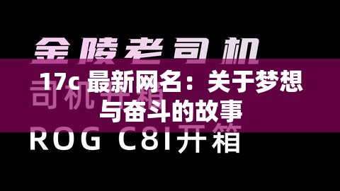 17c 最新网名：关于梦想与奋斗的故事