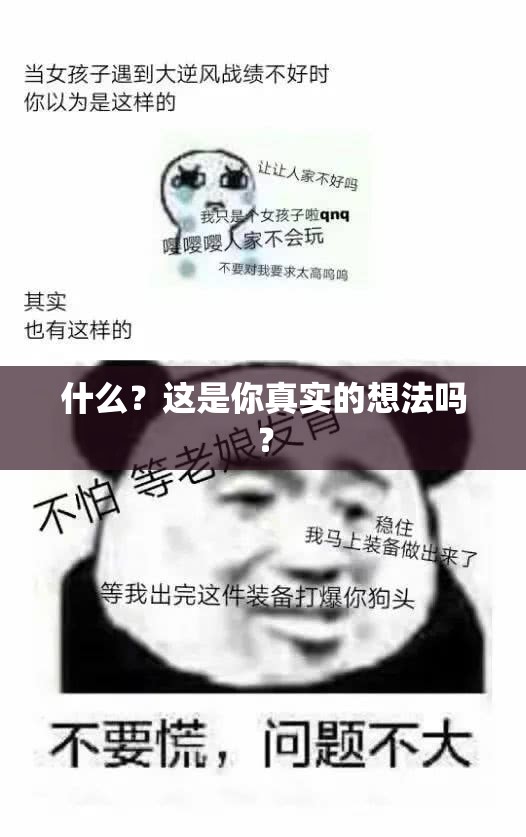 什么？这是你真实的想法吗？