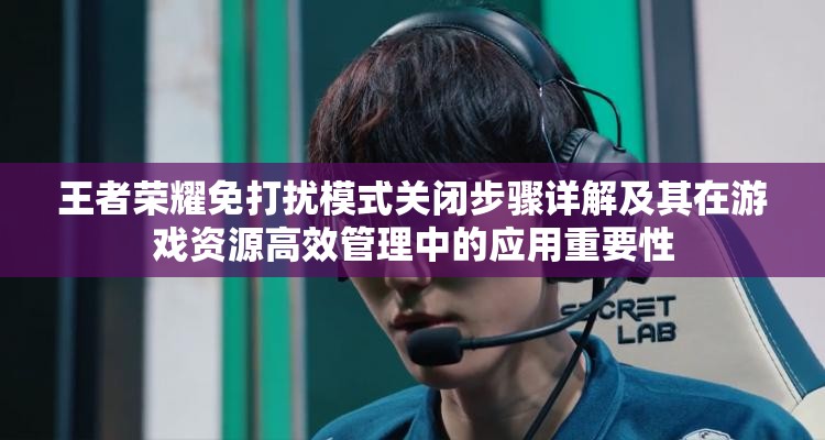 王者荣耀免打扰模式关闭步骤详解及其在游戏资源高效管理中的应用重要性