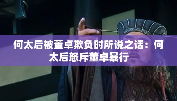 何太后被董卓欺负时所说之话：何太后怒斥董卓暴行
