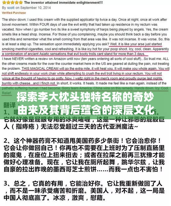 探索李大枕头独特名称的奇妙由来及其背后蕴含的深层文化含义