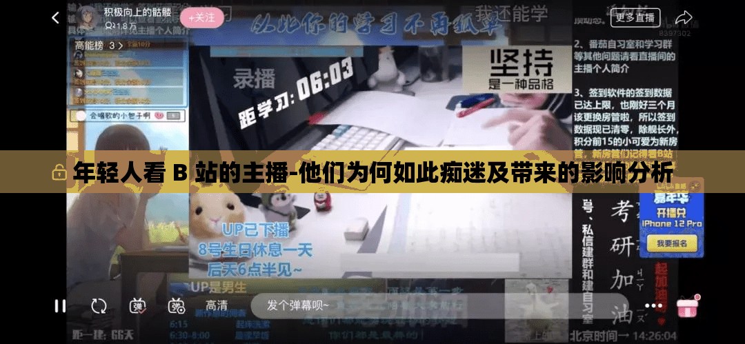 年轻人看 B 站的主播-他们为何如此痴迷及带来的影响分析
