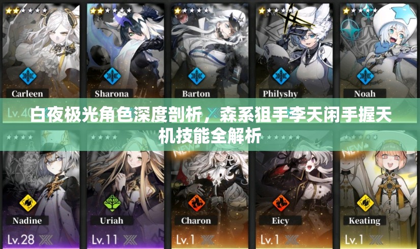 白夜极光角色深度剖析，森系狙手李天闲手握天机技能全解析