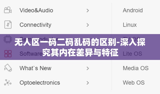 无人区一码二码乱码的区别-深入探究其内在差异与特征
