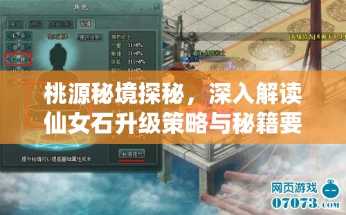 桃源秘境探秘，深入解读仙女石升级策略与秘籍要点
