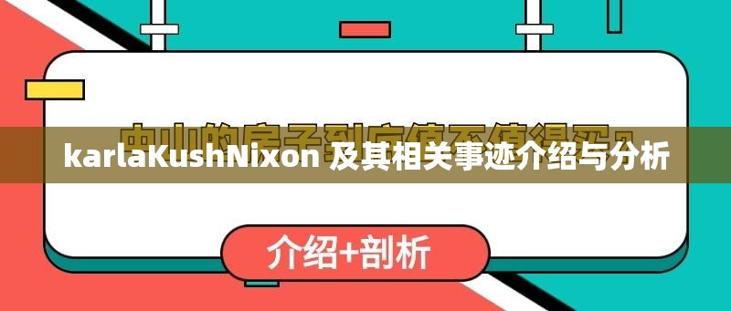 karlaKushNixon 及其相关事迹介绍与分析