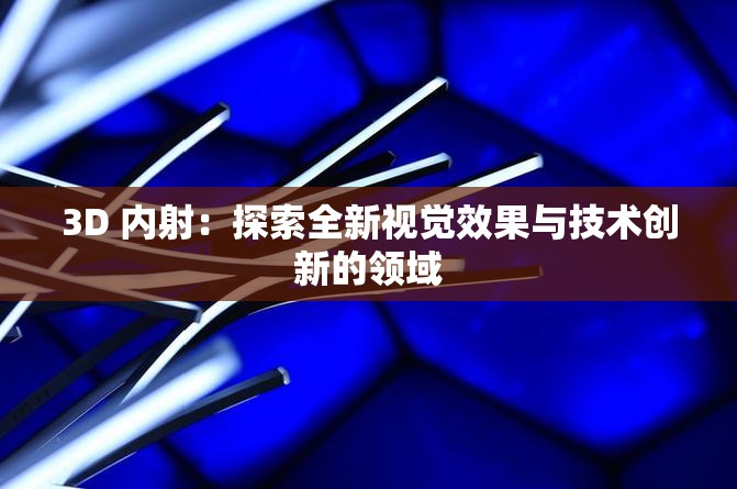 3D 内射：探索全新视觉效果与技术创新的领域