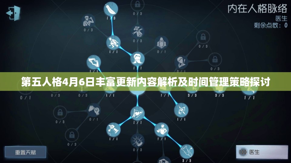 第五人格4月6日丰富更新内容解析及时间管理策略探讨