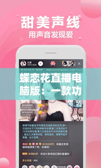 蝶恋花直播电脑版：一款功能强大的直播软件