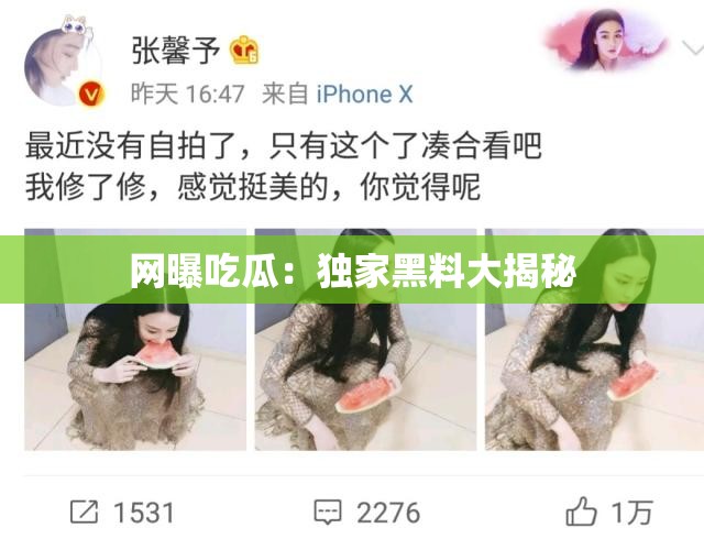 网曝吃瓜：独家黑料大揭秘
