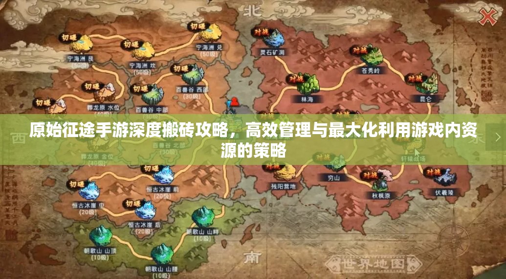 原始征途手游深度搬砖攻略，高效管理与最大化利用游戏内资源的策略