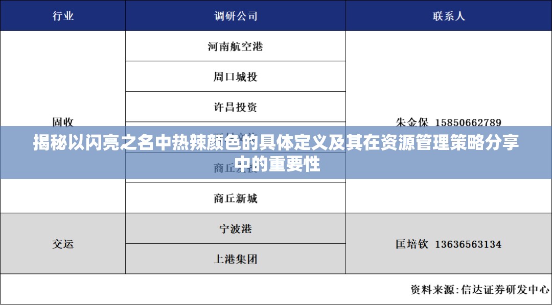 揭秘以闪亮之名中热辣颜色的具体定义及其在资源管理策略分享中的重要性