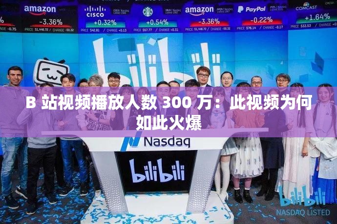 B 站视频播放人数 300 万：此视频为何如此火爆