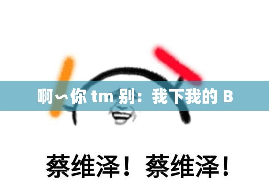 啊∽你 tm 别：我下我的 B