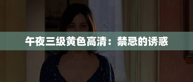 午夜三级黄色高清：禁忌的诱惑