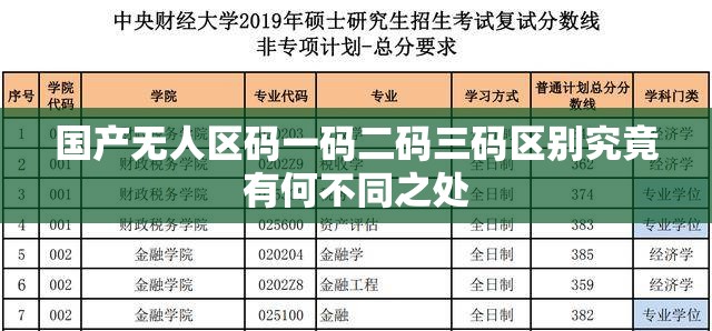 国产无人区码一码二码三码区别究竟有何不同之处