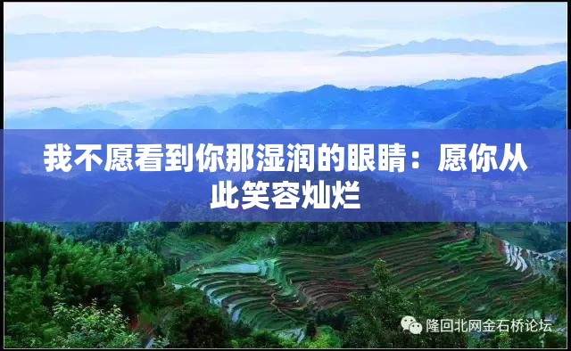 我不愿看到你那湿润的眼睛：愿你从此笑容灿烂