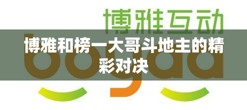 博雅和榜一大哥斗地主的精彩对决