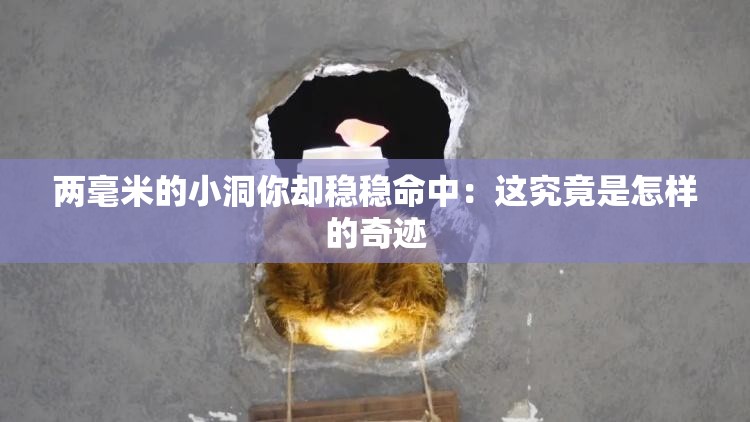 两毫米的小洞你却稳稳命中：这究竟是怎样的奇迹