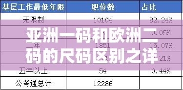 亚洲一码和欧洲二码的尺码区别之详细解析与对比分析
