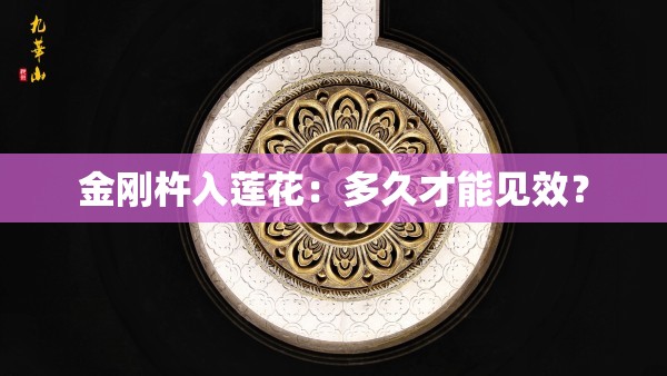金刚杵入莲花：多久才能见效？