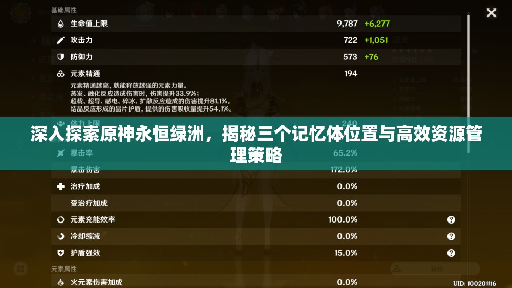 深入探索原神永恒绿洲，揭秘三个记忆体位置与高效资源管理策略