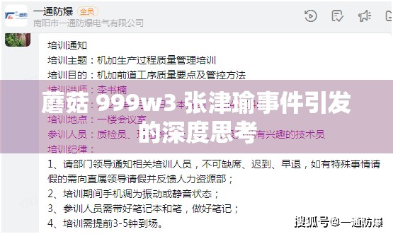 蘑菇 999w3 张津瑜事件引发的深度思考