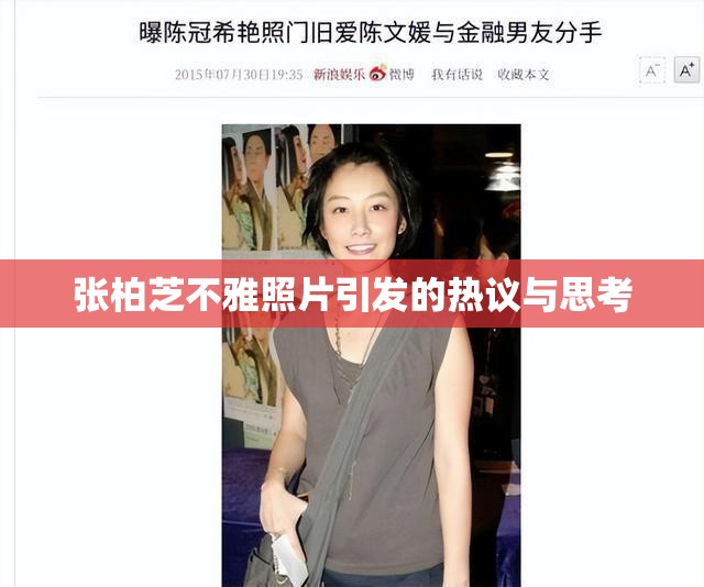 张柏芝不雅照片引发的热议与思考
