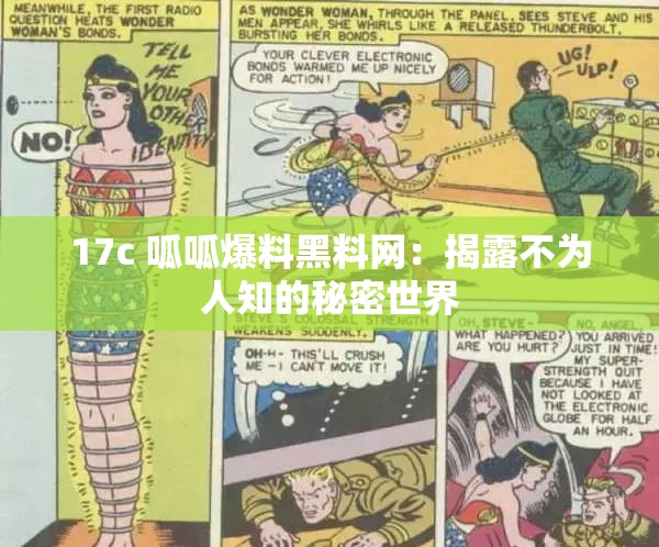 17c 呱呱爆料黑料网：揭露不为人知的秘密世界
