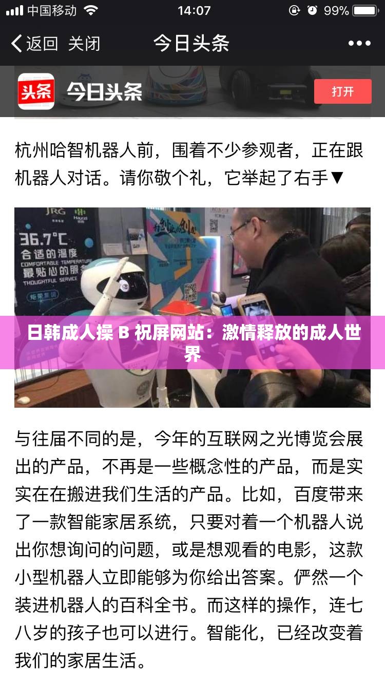 日韩成人操 B 祝屏网站：激情释放的成人世界