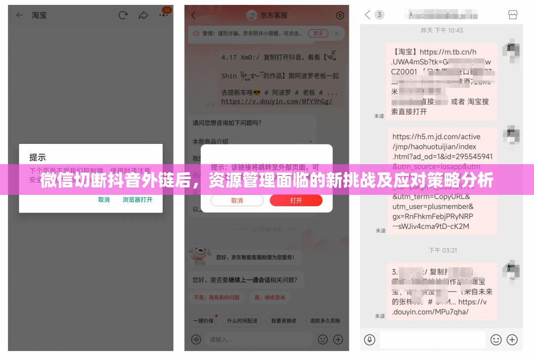微信切断抖音外链后，资源管理面临的新挑战及应对策略分析