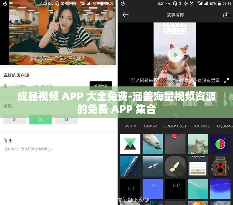 成品视频 APP 大全免费-涵盖海量视频资源的免费 APP 集合