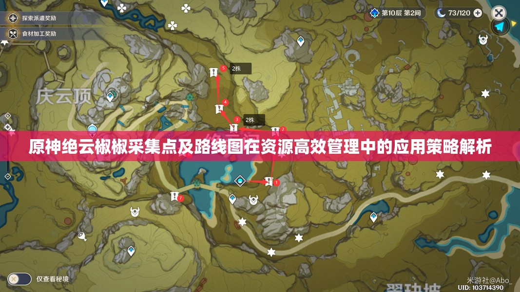 原神绝云椒椒采集点及路线图在资源高效管理中的应用策略解析