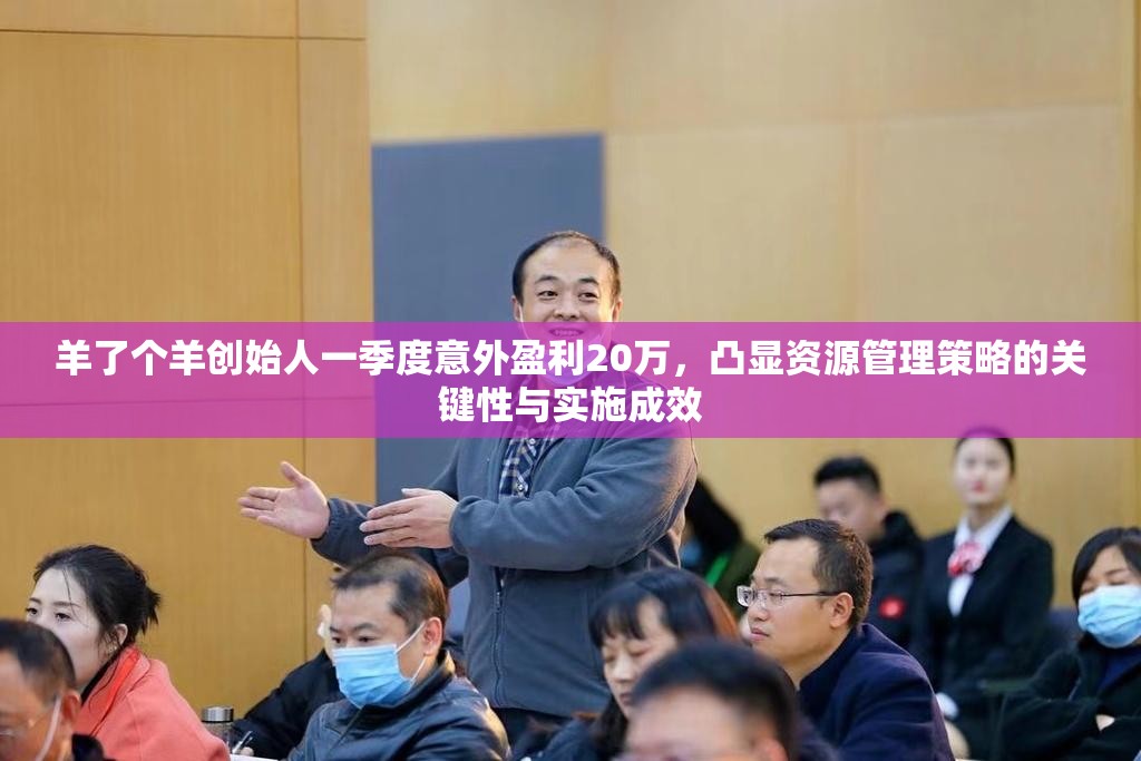 羊了个羊创始人一季度意外盈利20万，凸显资源管理策略的关键性与实施成效