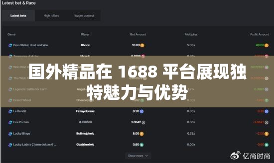 国外精品在 1688 平台展现独特魅力与优势