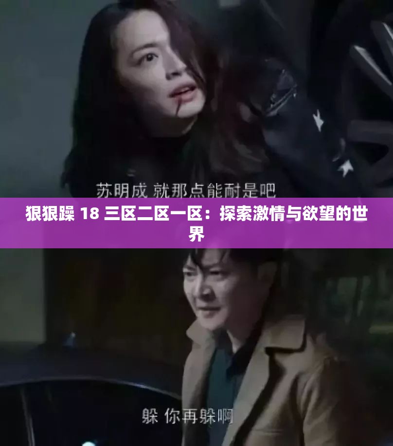 狠狠躁 18 三区二区一区：探索激情与欲望的世界