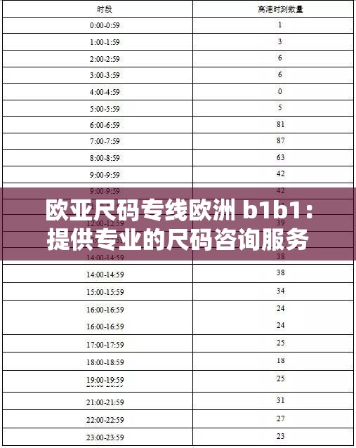 欧亚尺码专线欧洲 b1b1：提供专业的尺码咨询服务